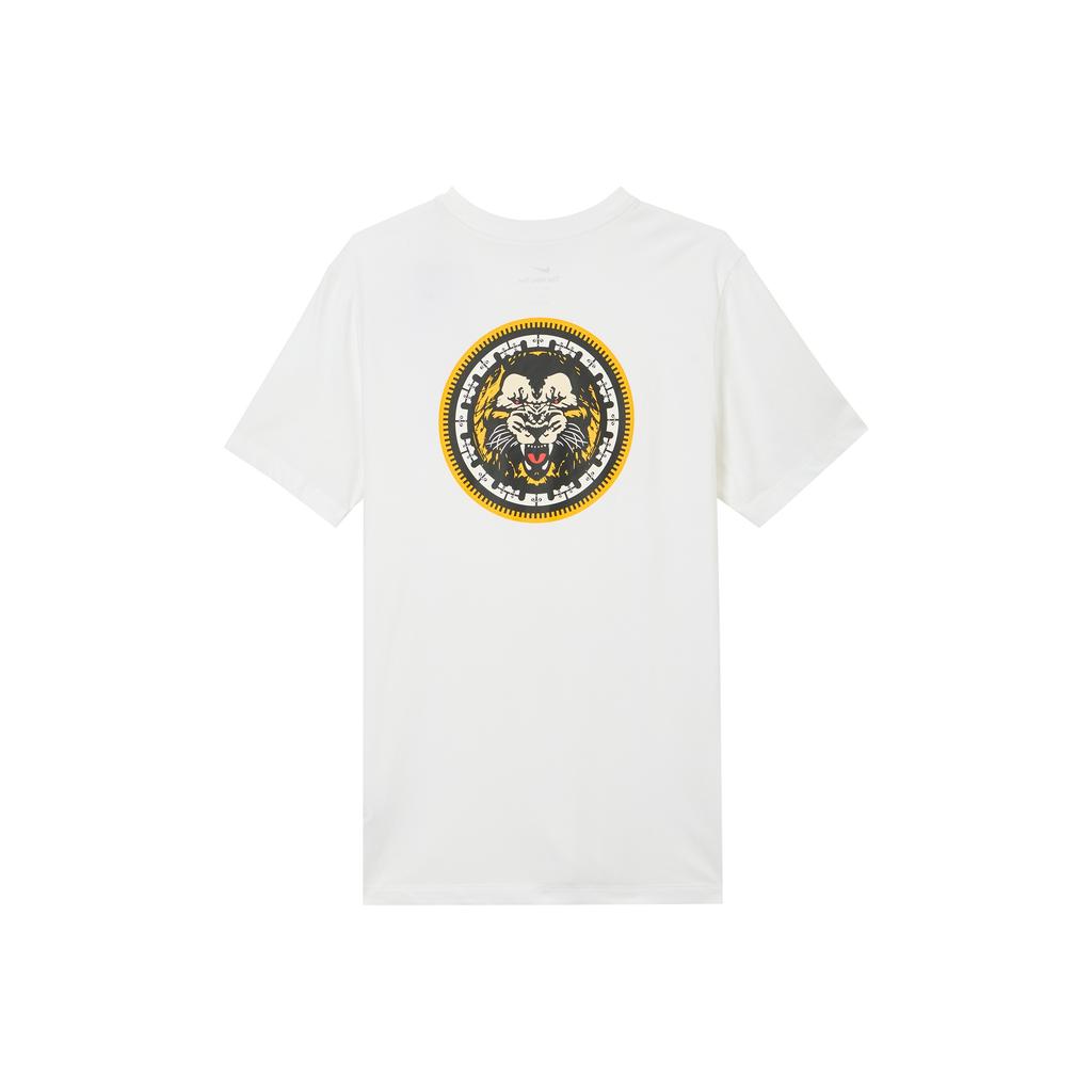 Nike Lebron Dri-Fit Animal Print Back Crew Neck T-Shirt Men Tops White DR7648-100