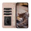 For iPhone 16 Plus Case with Wrist Strap Leather Phone Cover Wall Cats Pattern