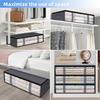 Bed Bottom Storage Bag With Transparent For Bedroom Closet Organization