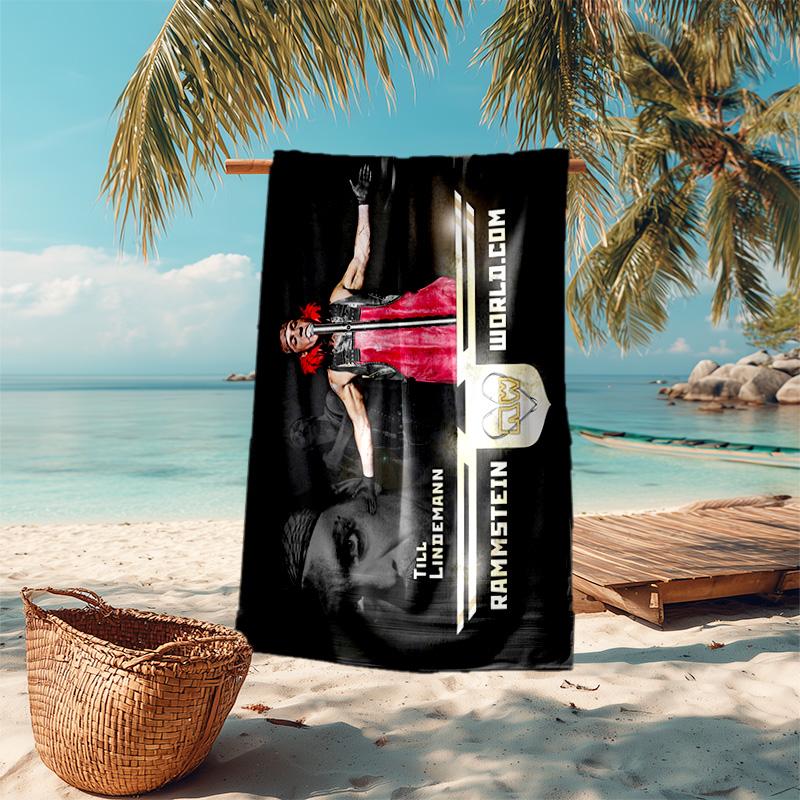 Till Lindemann, Lead Singer of the German Heavy Metal Rock Band Rammstein, Outdoor Camping Vacation Swimming Beach Scarf Decorative Blanket F2