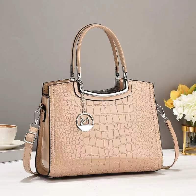 Stylish Large Capacity Pu Tote Bag With Stone Pattern Ideal For Daily Commuting And Fashion