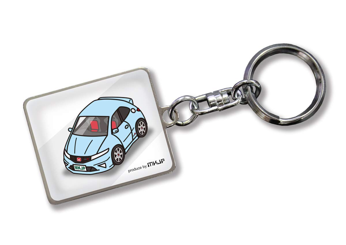 

MKJP Custom Keychain Honda Civic Type R Euro FN2 White Car Light Blue Base Color светло-синий