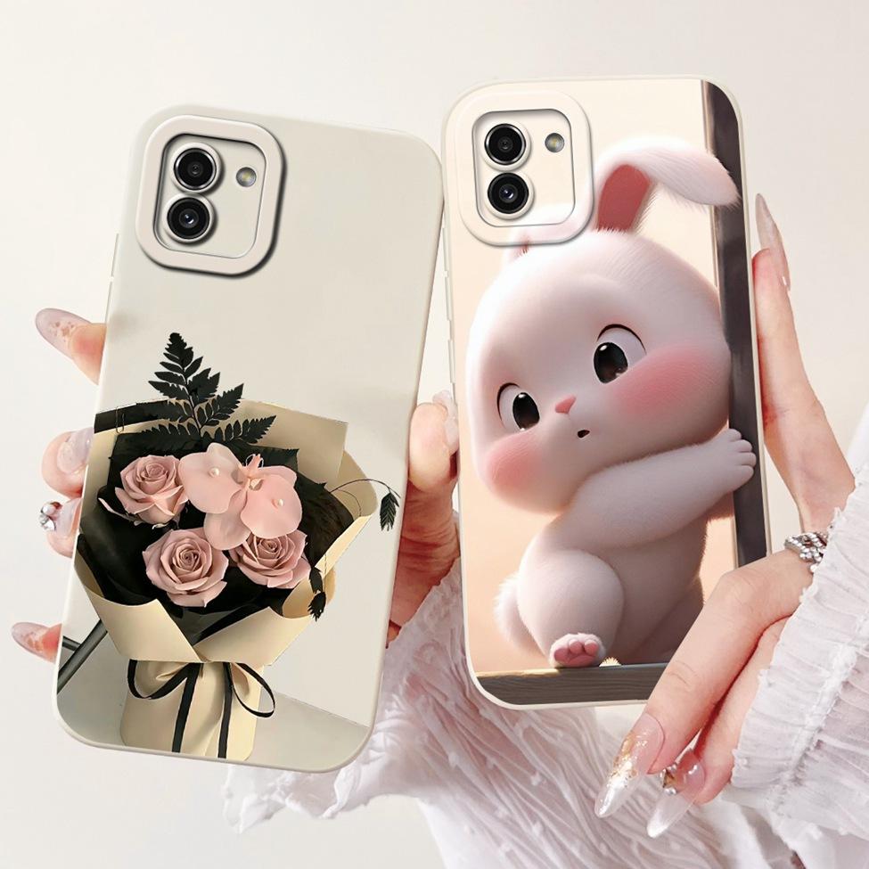 For Samsung Galaxy A03 Case Cover Luxury Fashion Flower Kawaii Cute Shockproof Phone Case For Samsung SM-A035F SM-A035M SM-A035G