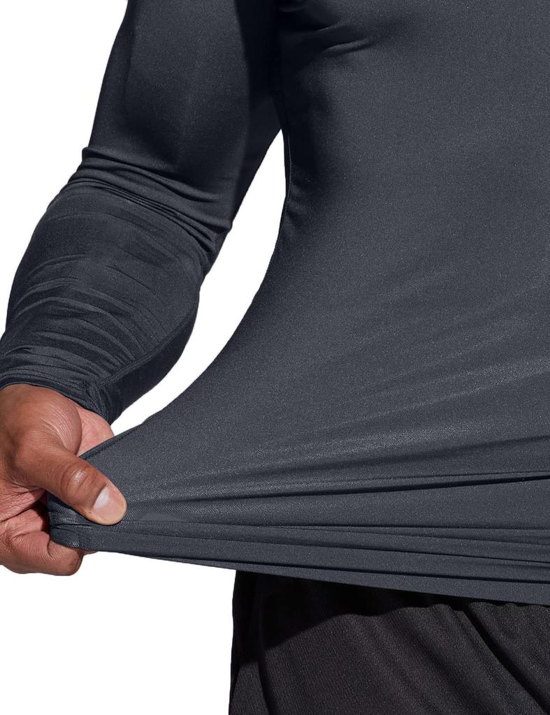 Tesla Long Sleeve Sports Set and Compression Top with Fleece Lining for and Perfect for Cold and Heat Tech Men's Undershirt, 2-Piece