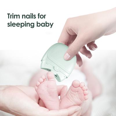 2 In 1 Nail Trimmer Grinder Electric Nail Clippers Cutter LED Light Nail Polishing Machine USB Recharge for Baby Adult Elderly
