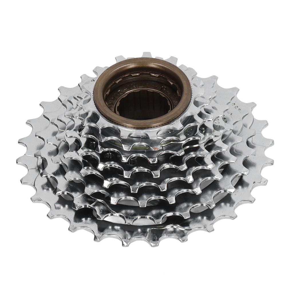 Bicycle Freewheel Sliver Steel 8 Speed 13‑28T Threaded Flywheel for Mountain Bike