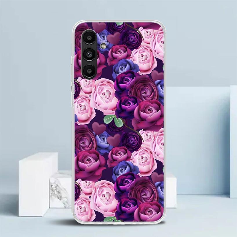 Purple Lavender Flowers Phone Case For Samsung Galaxy A17 A37 A57 A16 A15 A14 A13 A56 A55 A54 A53 A36 A35 A34 A33 A26 A25 A24 A2