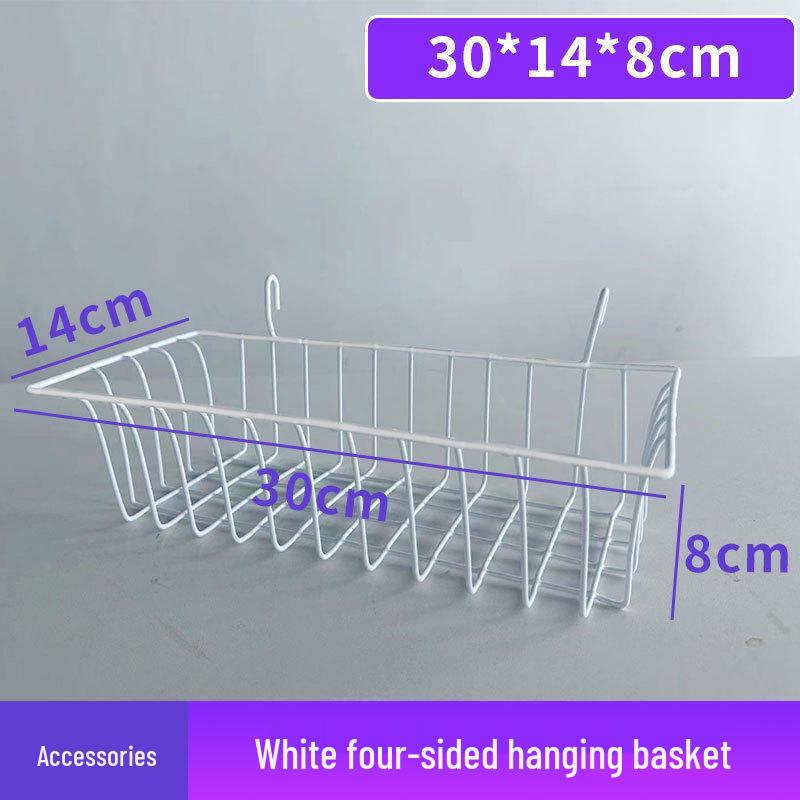 White Wire Grid Mesh Display Rack for Storage & Photos