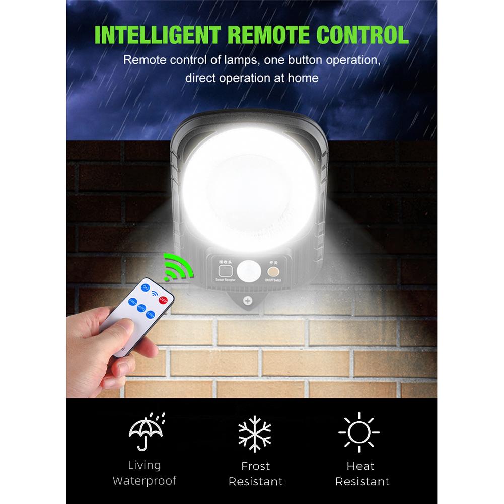 Flood Wall Lamp Motion Sensor Human Body Induction Garden Light 3 Lighting Modes Remote Control 1500LM for Garage Garden Terrace