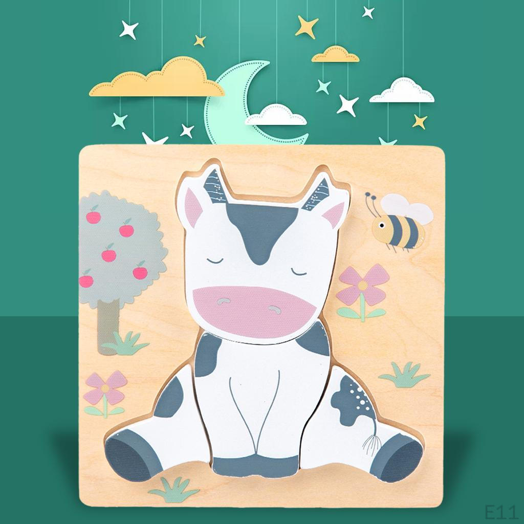 Animal Wooden Puzzle, Children' puzzle children toys Years Old Boys and Girls Educational