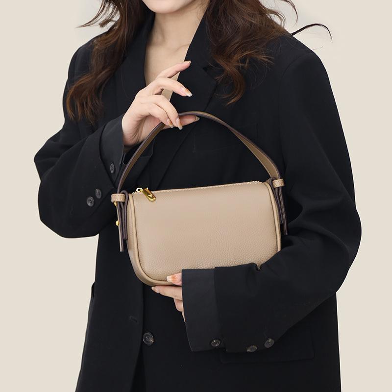 Leather women's bag fashion casual first layer cowhide shoulder messenger bag simple small bag