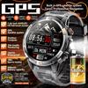 2026 New Adult Outdoor GPS Sport Smart Watch Altimeter Barometer 10ATM Waterproof 580mAh Battery Bluetooth Call Men AMOLED Smartwatch