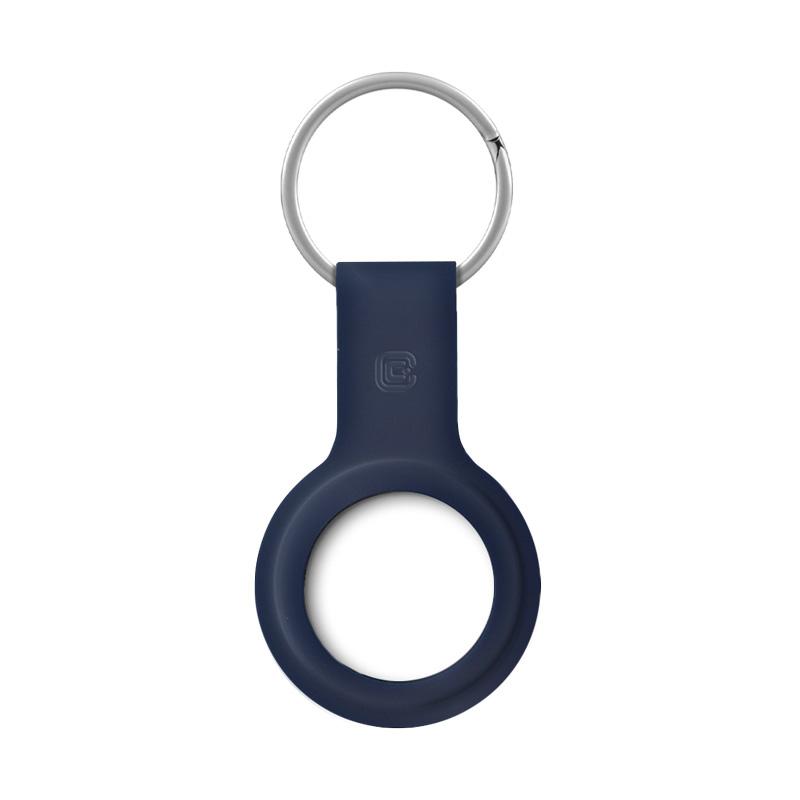 Crong Silicone Case With Key Ring - Etui Ochronne Brelok Do Apple Airtag (Granatowy)