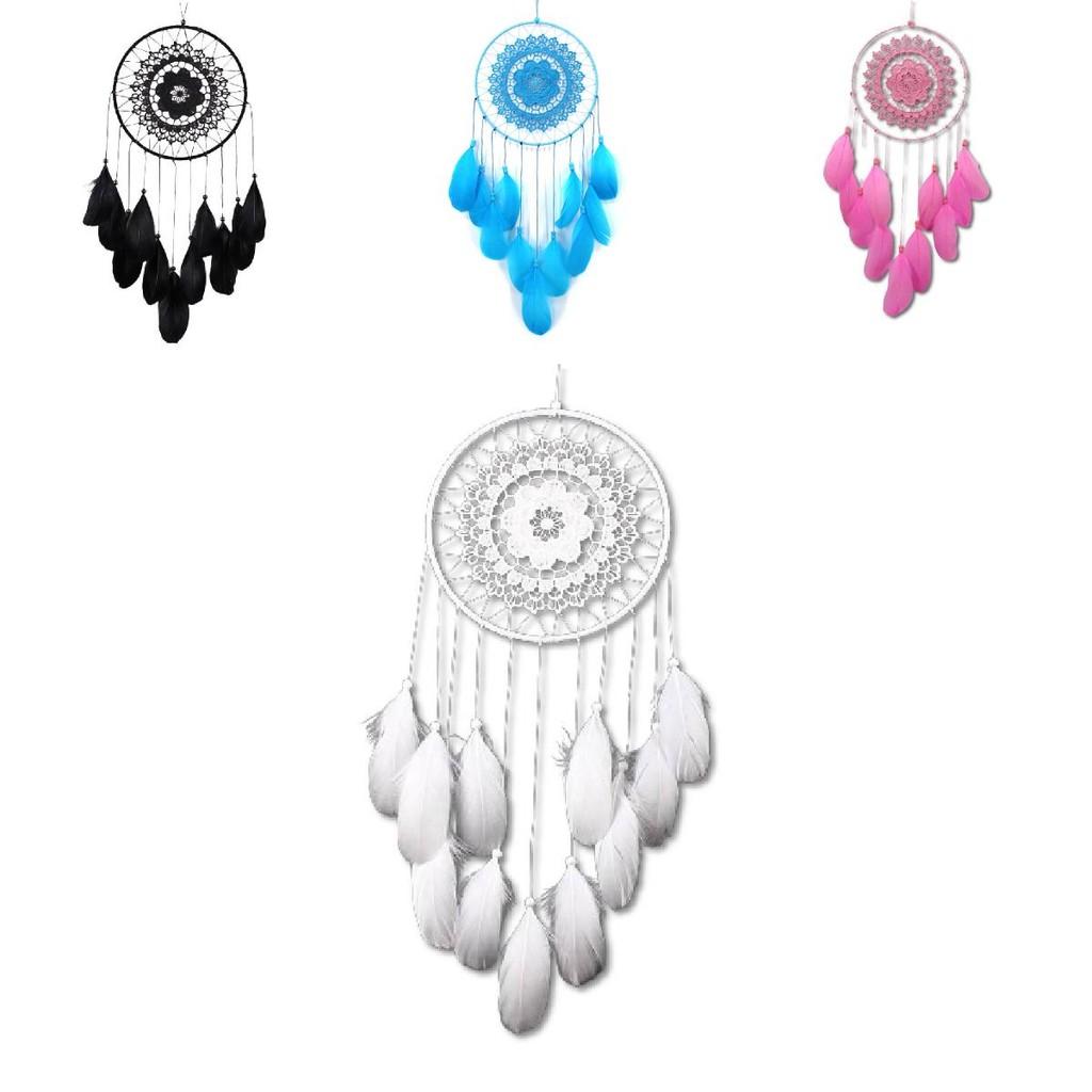 Elegant Feather Dreamcatcher Wall Hanging Decorative Handcrafted Boho Decor For Home