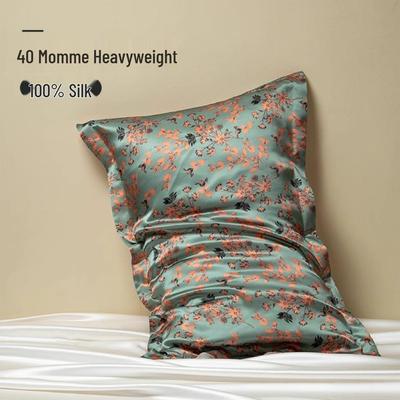 40 Momme Mulberry Silk Pillowcase - 100% Heavyweight Real Silk Beauty Pillow