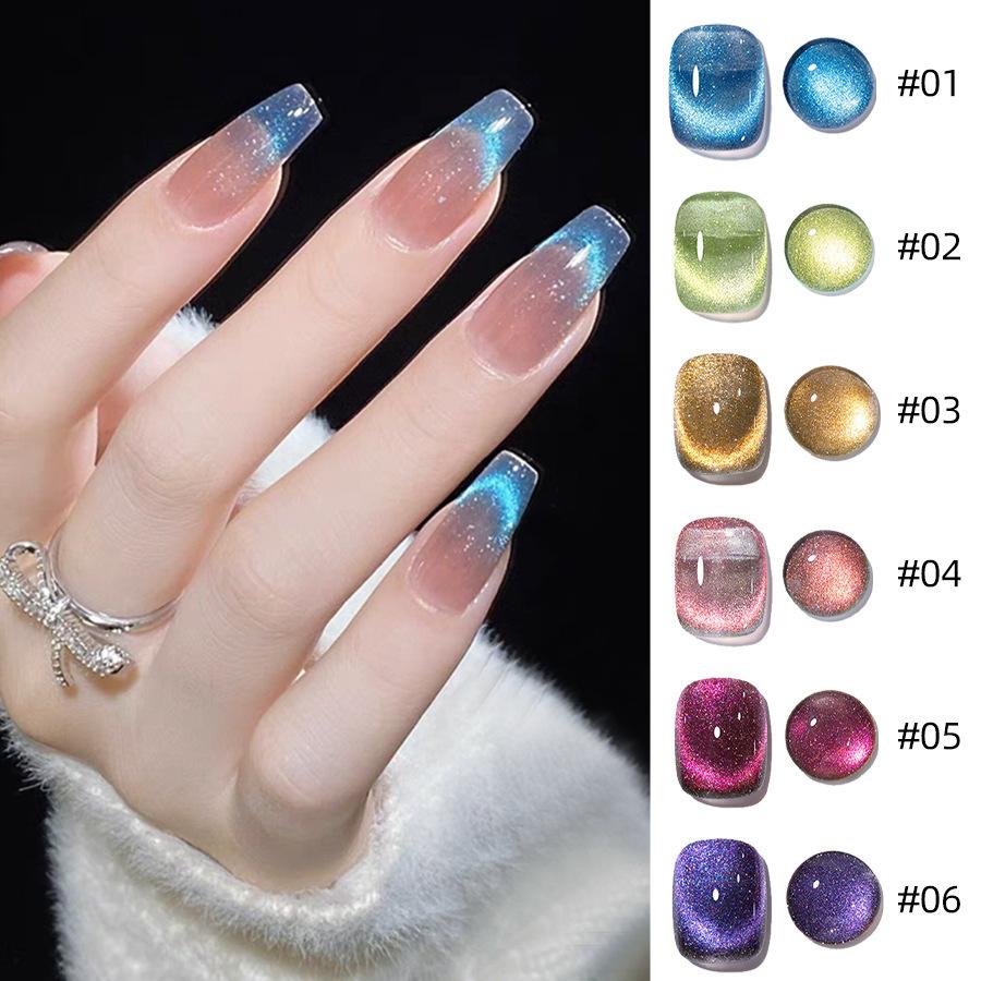 7.3ml Salon Quality Glass-like Cat Eye Gel Polish High Gloss Long Lasting Magnetic UV/LED Polish
