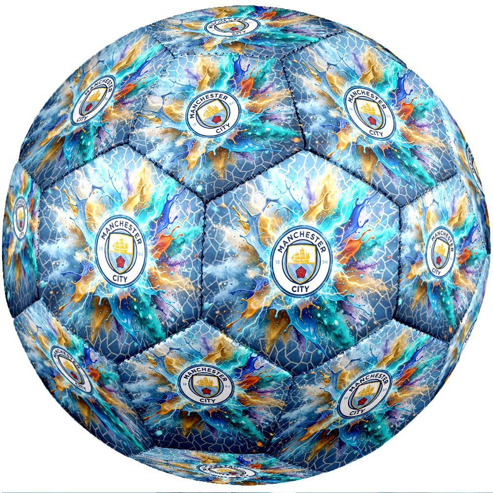Manchester City Theme Soccer Ball Size 5 Soccer Ball Soft Touch Professional Training Football for Outdoor Sports
