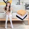 1600D Girls' Dragon Claw Wool Pants - Winter Warm Dance Leggings with White Nylon Children's Socks