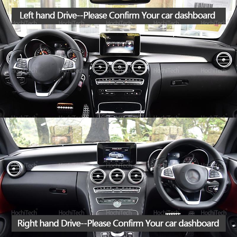 Anti-UV Suede Leather Dashmat Dashboard Cover Sun Shade Carpet Non-slip Pad for Mercedes Benz C-Class W205 C-Klasse 2015-