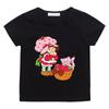 Camiseta Infantil 100% Algodón Tarta de Fresa Estampado Retro Camisetas Lindas Manga Corta Casual Cuello Redondo Camiseta Anime para Niños Camiseta Gráfica Tops de Verano