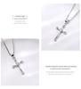 Wanying S925 Sterling Silver Cross Pendant for Women - European & American Fashion Celebrity Inspired Jewelry