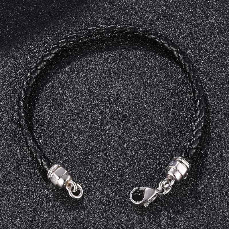 Leather Chain Lobster Clasp Bracelets Hand Women Bangles Jewelry 2021 BB1095