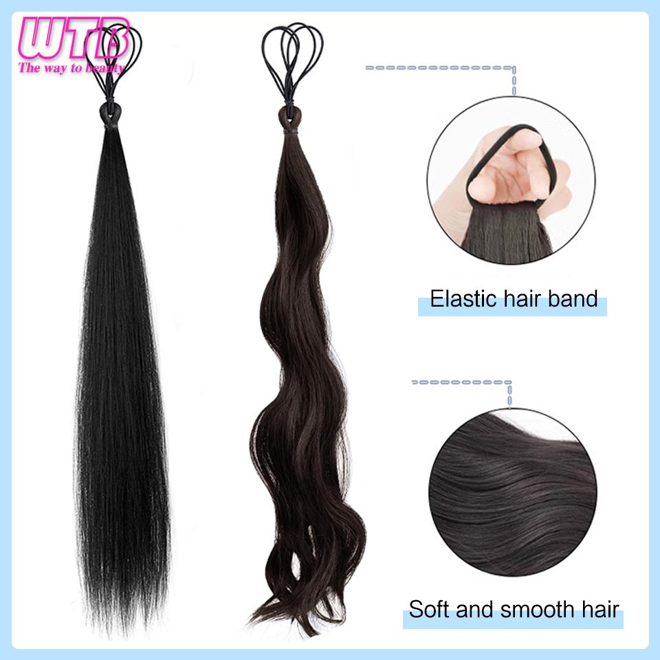 Synthetic Self-winding Hair Bundle Ponytail/Ball Head Wig Integrated Hair Ring Natural Fluffy Head Artifact Flower Head Hair Bag