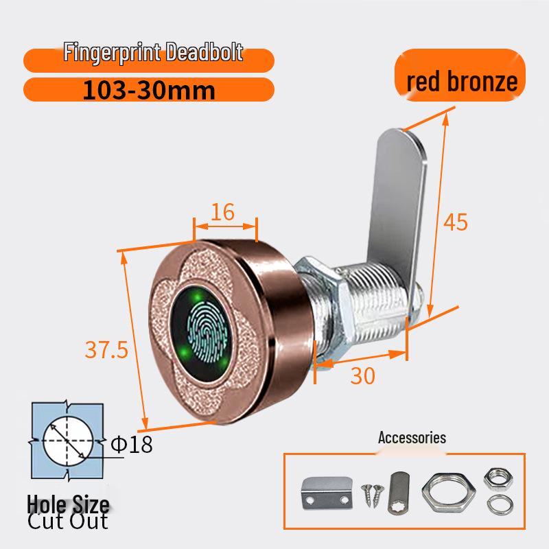 Smart Fingerprint Cabinet & Drawer Lock for Desks & Mailboxes