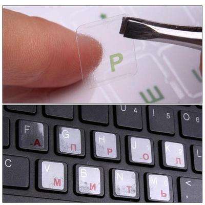 Russian Transparent Keyboard Stickers Language Alphabet Black White Label for Computer PC Dust Protection Label Laptop Accessory