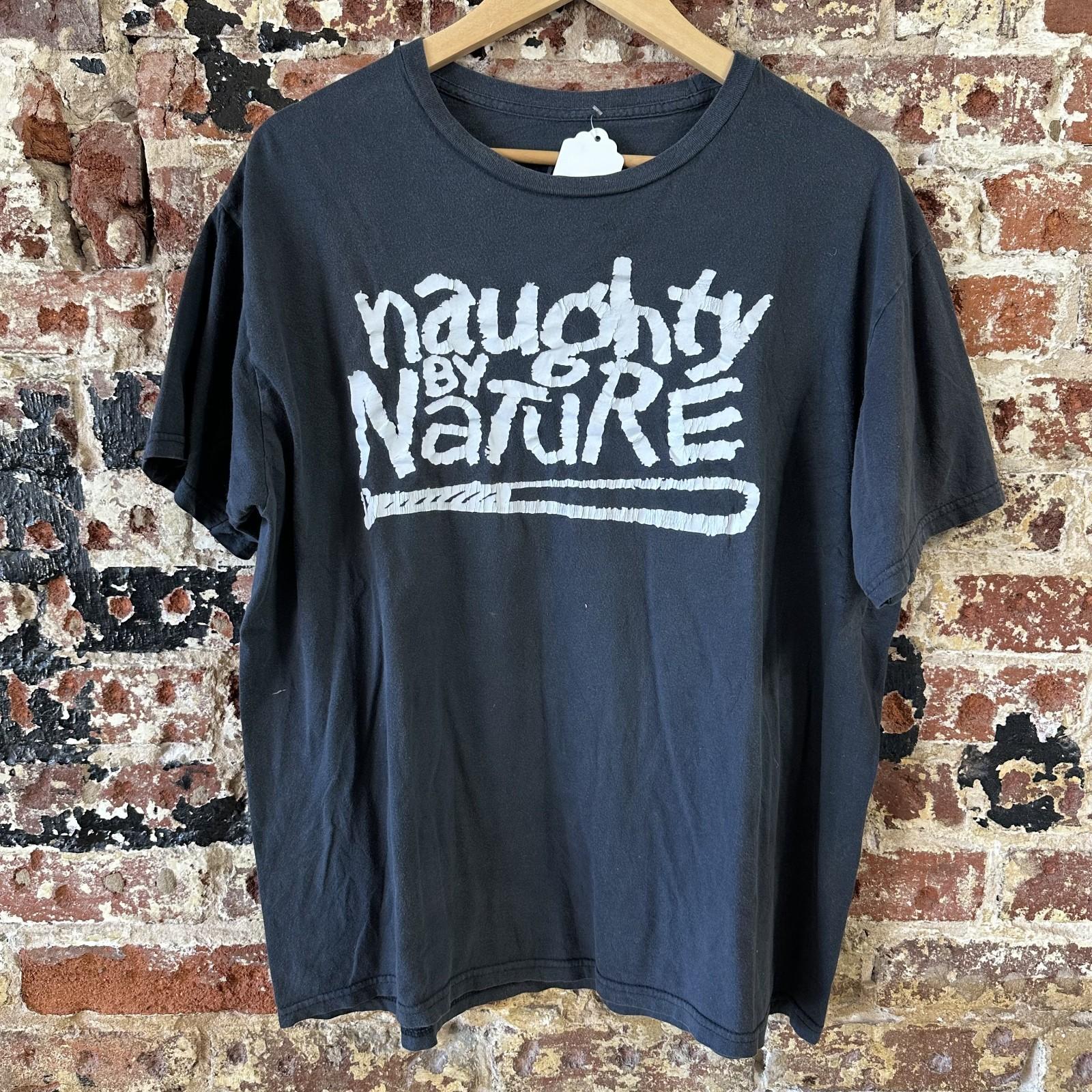 Naughty by Nature OG Logo Short Sleeve Black Music Band T Unisex T-Shirt XXL