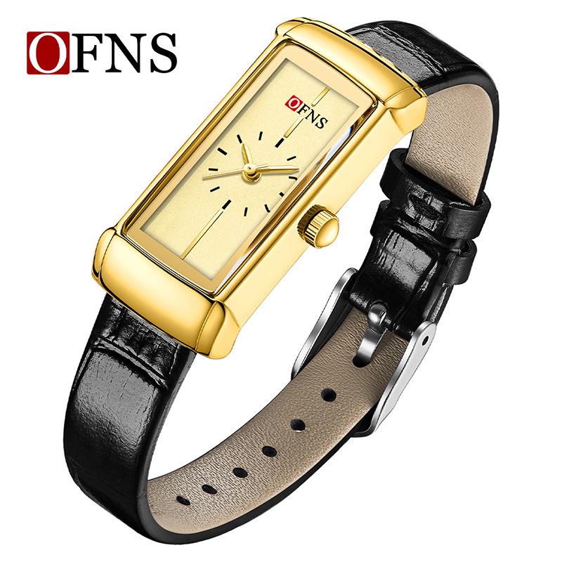Oufanni Women s Slim Rectangular Light Luxury French Quartz Wristwatch