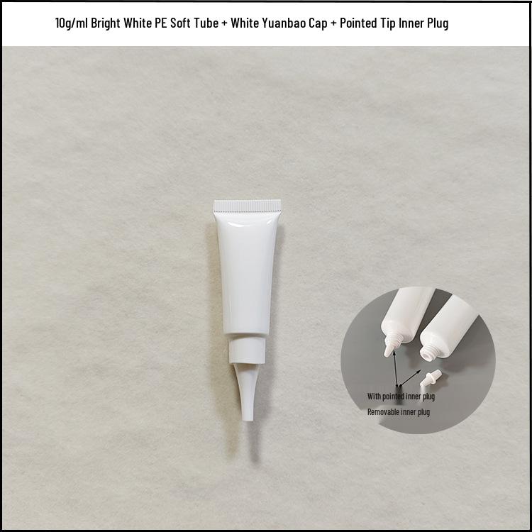 In Stock 10g Eye Cream Empty Tube - Milky White Refillable Skincare Cosmetics Packaging 