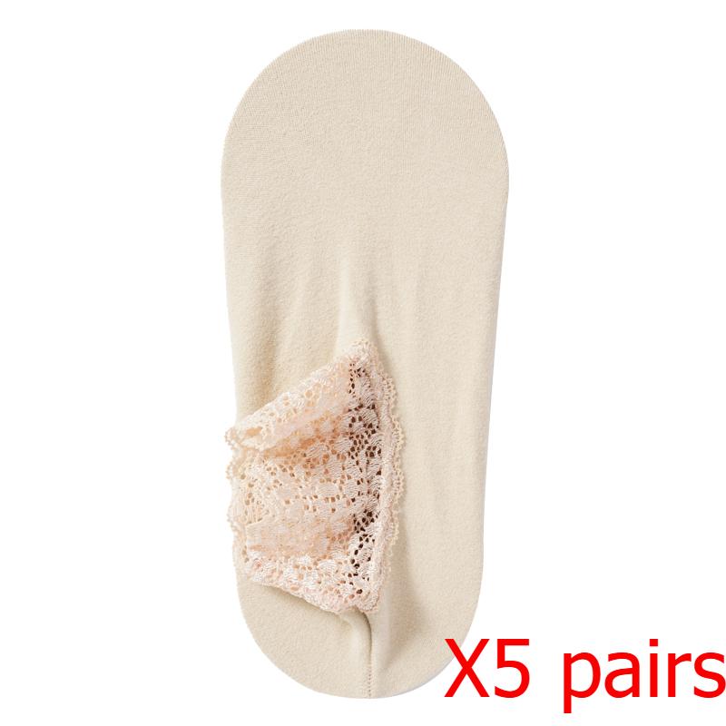 Women's Autumn Winter Thickened Warm Fleece Socks Lace Ankle Socks Non-slip Floor Socks