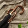 Ombrello da Uomo Lungo Automatico Retro Giapponese Manico Curvo in Legno 10 Stecche Robusto Rinforzato Resistente ai Tifoni Artistico