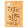 Cutting Board / Appetizer Tray - PLANETEE - Rectangular - Engraved Bamboo "I Can't" - 30x20x1 Cm - Hole 24 Mm