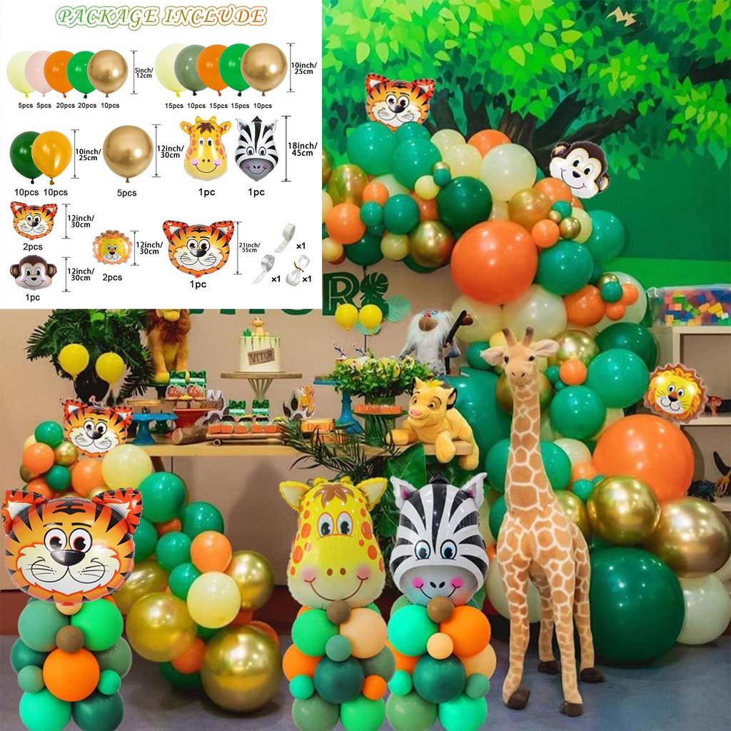 Custom Jungle Animal Balloon Set for Birthday Party Decor