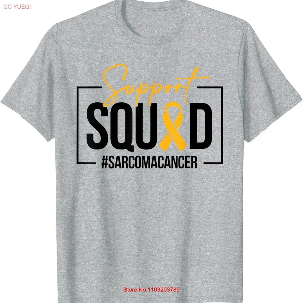 Sarcoma Cancer Awareness Support Squad Matching T Shirt Vintage Streetwear Designer Clothes Unisex Graphic Stylish