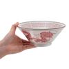 Marusankondo Ramen Bowl Retro Ramen Bowl Tableware Dragon Mino Ware Lightweight Retro Ramen Bowl (Red)