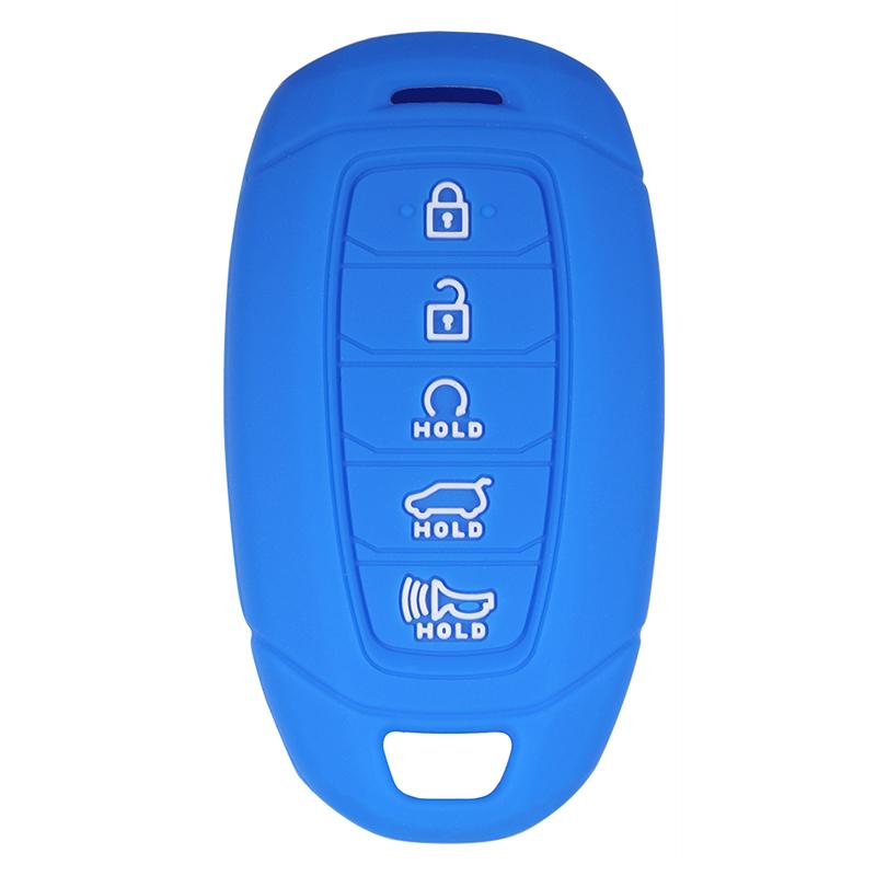 Lcyam Key Fob Cover Silicone Case Remote Holder Compatible With     Hyundai Palisade Elantra Keyless Push Start