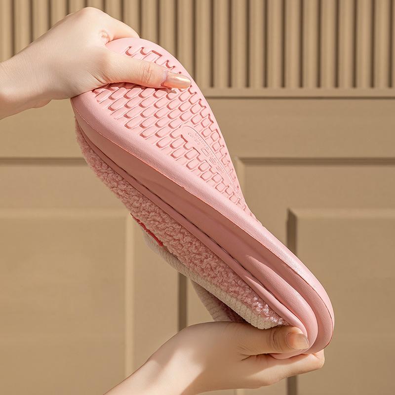 2025 Quicksand Cotton Slippers Autumn and Winter Plush Slippers Warm Soft Bottom Home Indoor Cotton Slippers