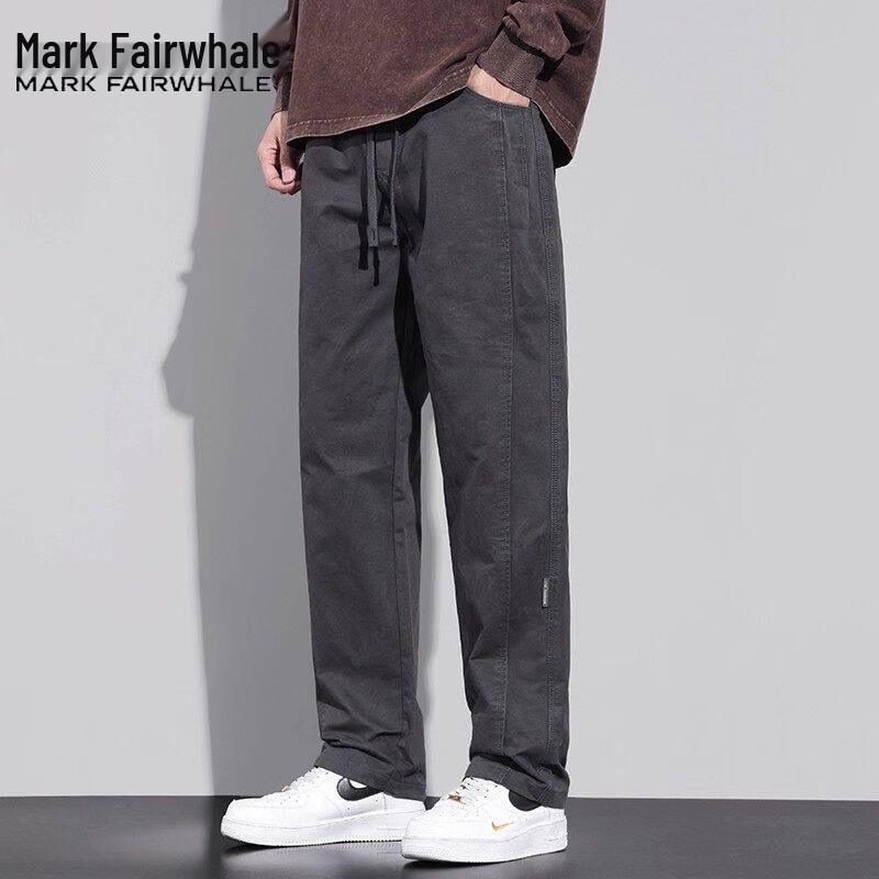Mark Fairwhale Men's Summer Cotton Straight Casual Pants