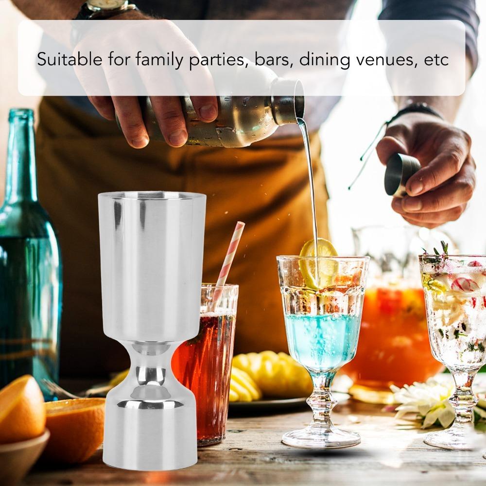 Clear Scale Double Head Measuring Cup Dual Ounce Scales Bar Tool Pourer Cocktail Jigger  Bar