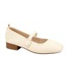 Evening French gentle wind single shoes women's shallow mouth square head thick heel with skirt fairy style versatile work soft sole women's shoes
