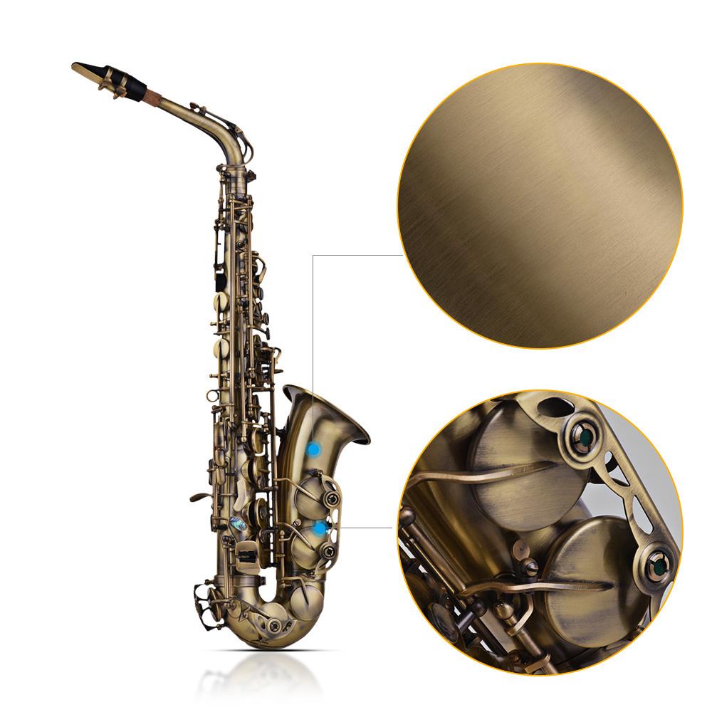 

Высококачественная античная отделка Eb ми-бемоль альт-саксофон саксофон в виде ракушки с узором на деревянных духовых инструментах