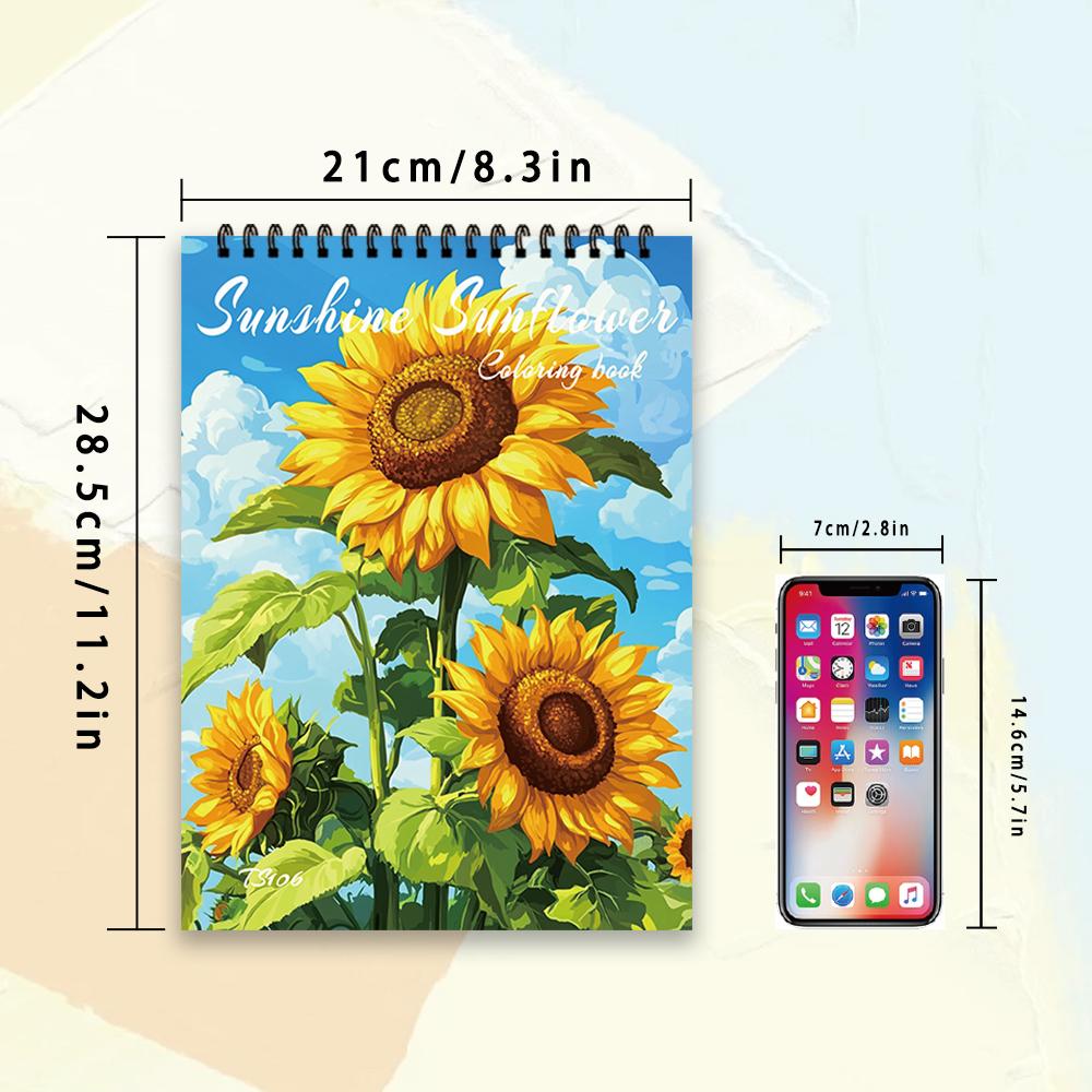 Adult Coloring Book - 30 Sheets Women's Spiral Coloring Book, 11.2x 8.3 Inches, Drawing Book, Birthday Gift, Holiday Party Gift