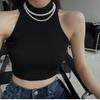 Spring and summer versatile personality trend double-layer pearl necklace retro collarbone chain niche neck chain ing