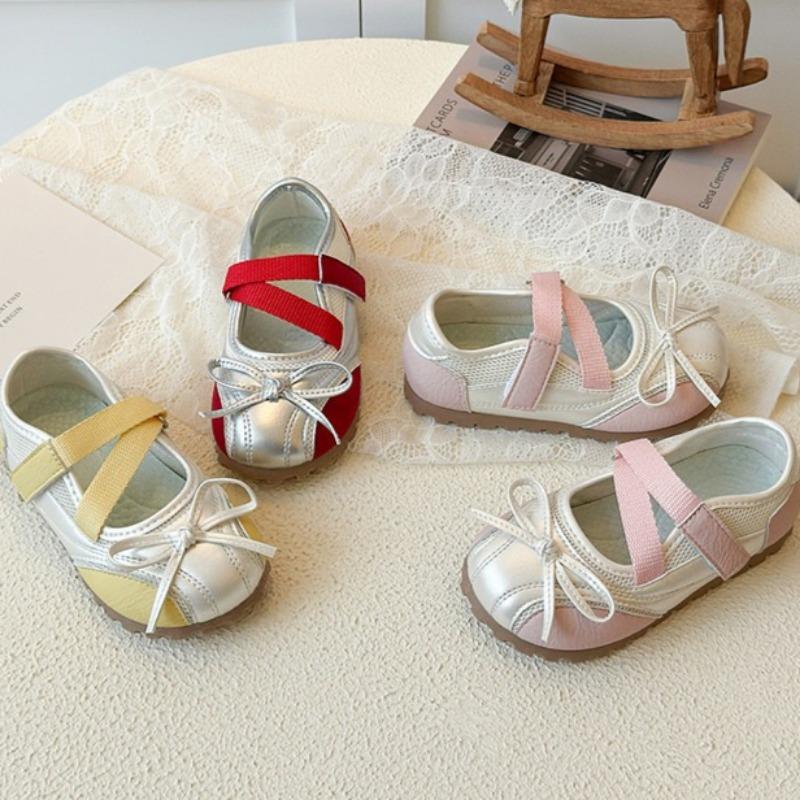 Girls Closed‑Toe Sandals Summer Kids Slip‑On Princess Shoes Fashion Elegant Ballet Flat Shoes for Girls