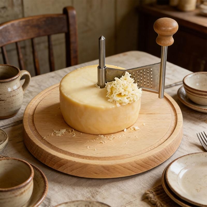 Cheese Cutting Device Having Secure Base And Protective Cover For Creating Attractive Decorative Cheese Designs