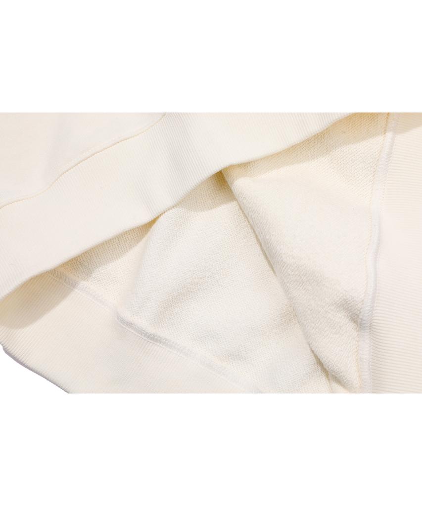 Bloom Rabbit Embroidered Hoodie Cream