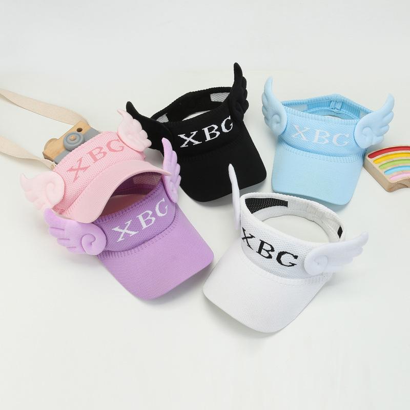 Summer children's fashion open-top sun hat, cute cartoon large brim, UV protection, breathable baby sun hat